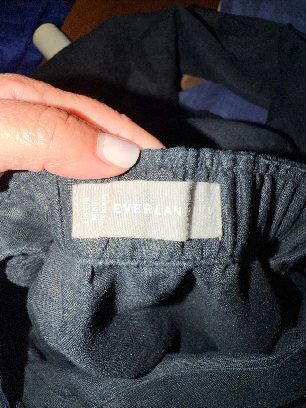 Everlane Black Linen Jumpsuit with Waist Tie